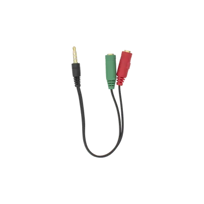 ADAPTER 2 x 3.5 mm Ženski 3-Pin - 3.5 mm Muški 4-Pin / RETAIL