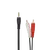AUDIO CABLE SBOX 3.5 mm MALE -> 2 X RCA MALE, 2 m / RETAIL