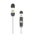 CABLE USB A MALE -> MICRO USB + 8-pin iPh MALE 1 m WHITE