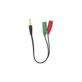 ADAPTER 2 x 3.5 mm Ženski 3-Pin - 3.5 mm Muški 4-Pin / RETAIL