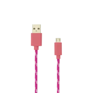 KABEL USB A Muški -> MICRO USB Muški 1 m Roza