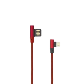 KABEL USB A Muški -> Micro USB Muški 90°, 1.5 m Crveni