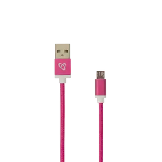 KABEL USB A Muški -> MICRO USB Muški 1.5 m Roza