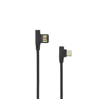 KABEL USB A Muški -> TYPE-C Muški 90°, 1.5 m Crni