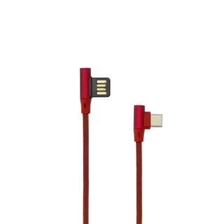 KABEL USB A Muški -> TYPE-C Muški 90°, 1.5 m Crveni