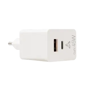 USB KUĆNI PUNJAČ HC-45 / 2 ULAZA 45W GAN