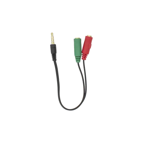 ADAPTER 2 x 3.5 mm Ženski 3-Pin - 3.5 mm Muški 4-Pin / RETAIL