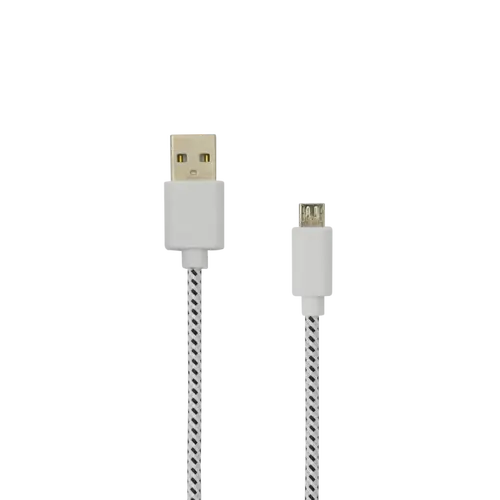 Kabel USB A Stecker -> MICRO USB Stecker 1 m Weiß