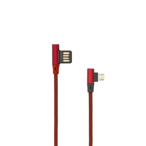 CABLE USB A MALE -> Micro USB MALE 90°, 1.5 m RED