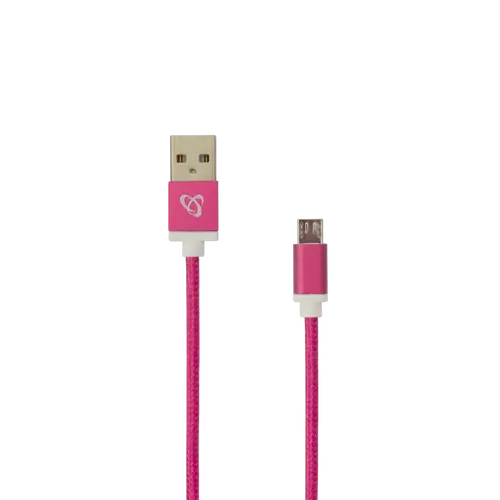 KABEL USB A Muški -> MICRO USB Muški 1.5 m Roza