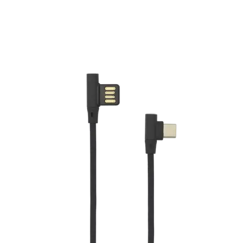 KABEL USB A Muški -> TYPE-C Muški 90°, 1.5 m Crni