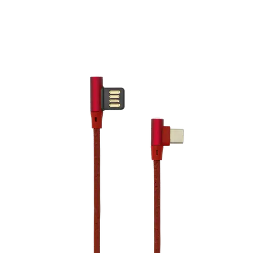 KABEL USB A Muški -> TYPE-C Muški 90°, 1.5 m Crveni