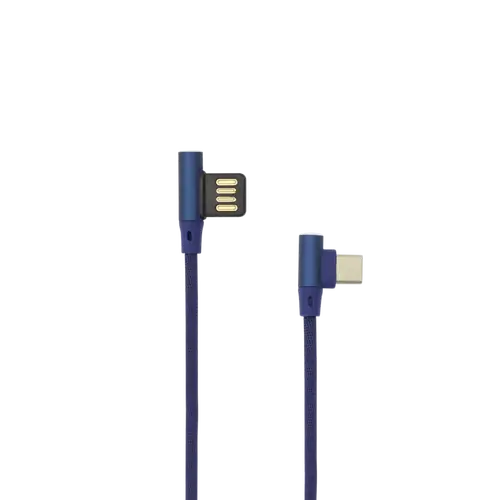 KABEL USB A Muški -> TYPE-C Muški 90°, 1.5 m Plavi