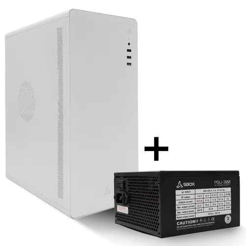 CASE SBOX PCC-500W ATX + POWER SUPPLY PSU-300